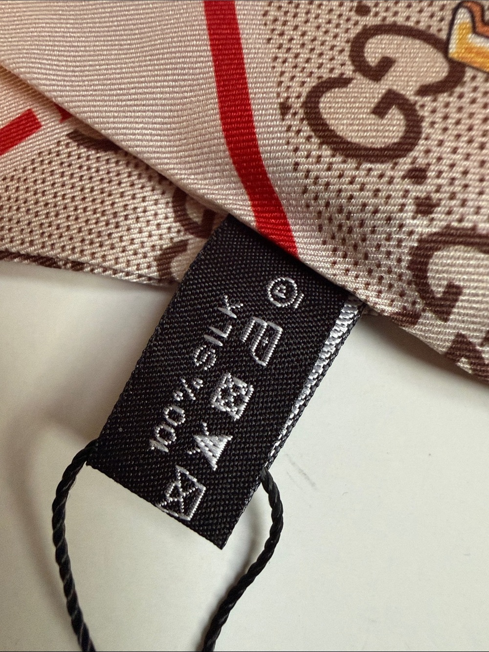 Beige Brown Monogram Twilly with Red/Green Bag Motif - Picture 14 of 14